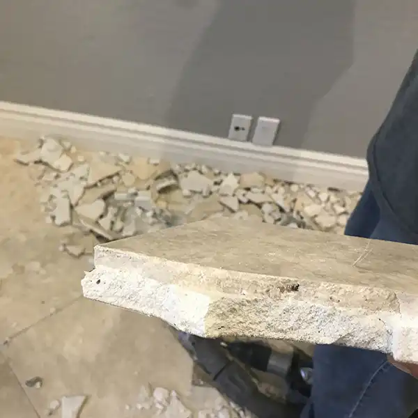 Large Removed Flooring Tile Piece