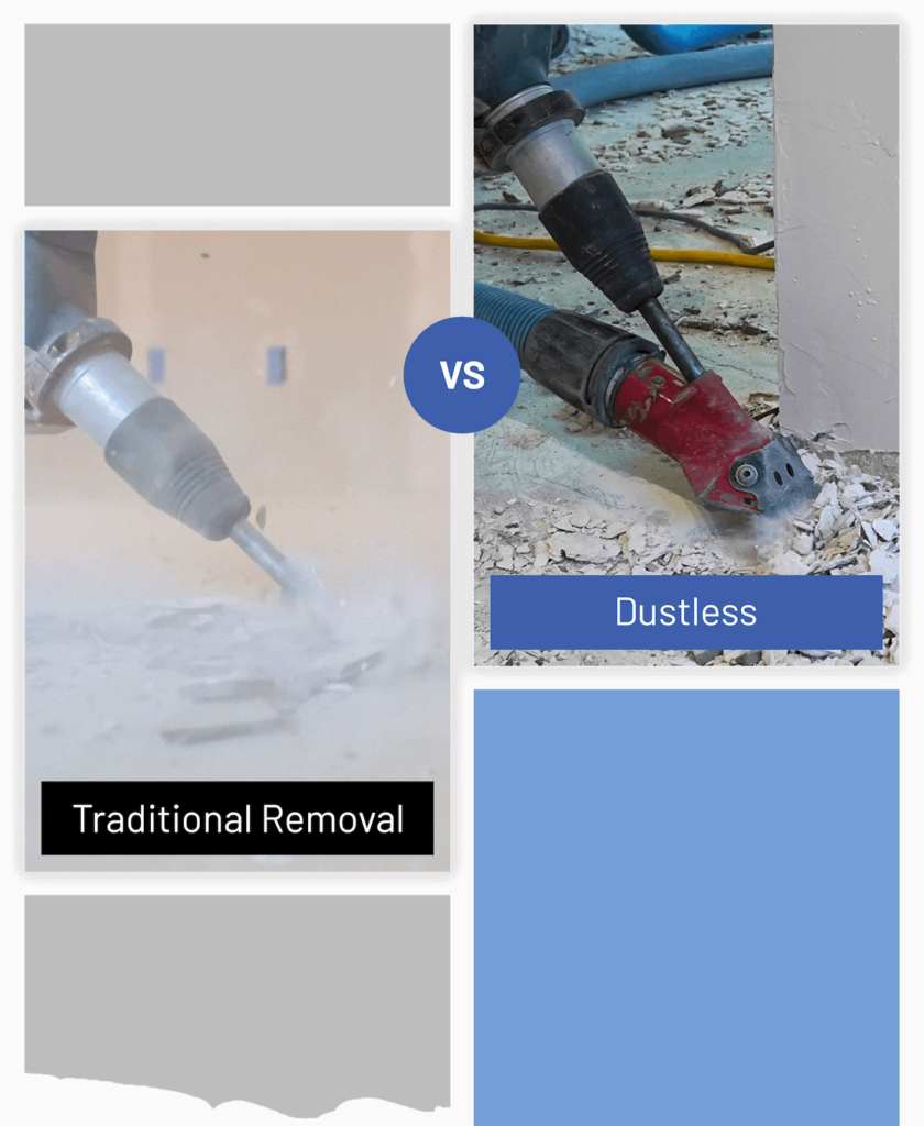 Traditional vs. Dustless Tile Removal
